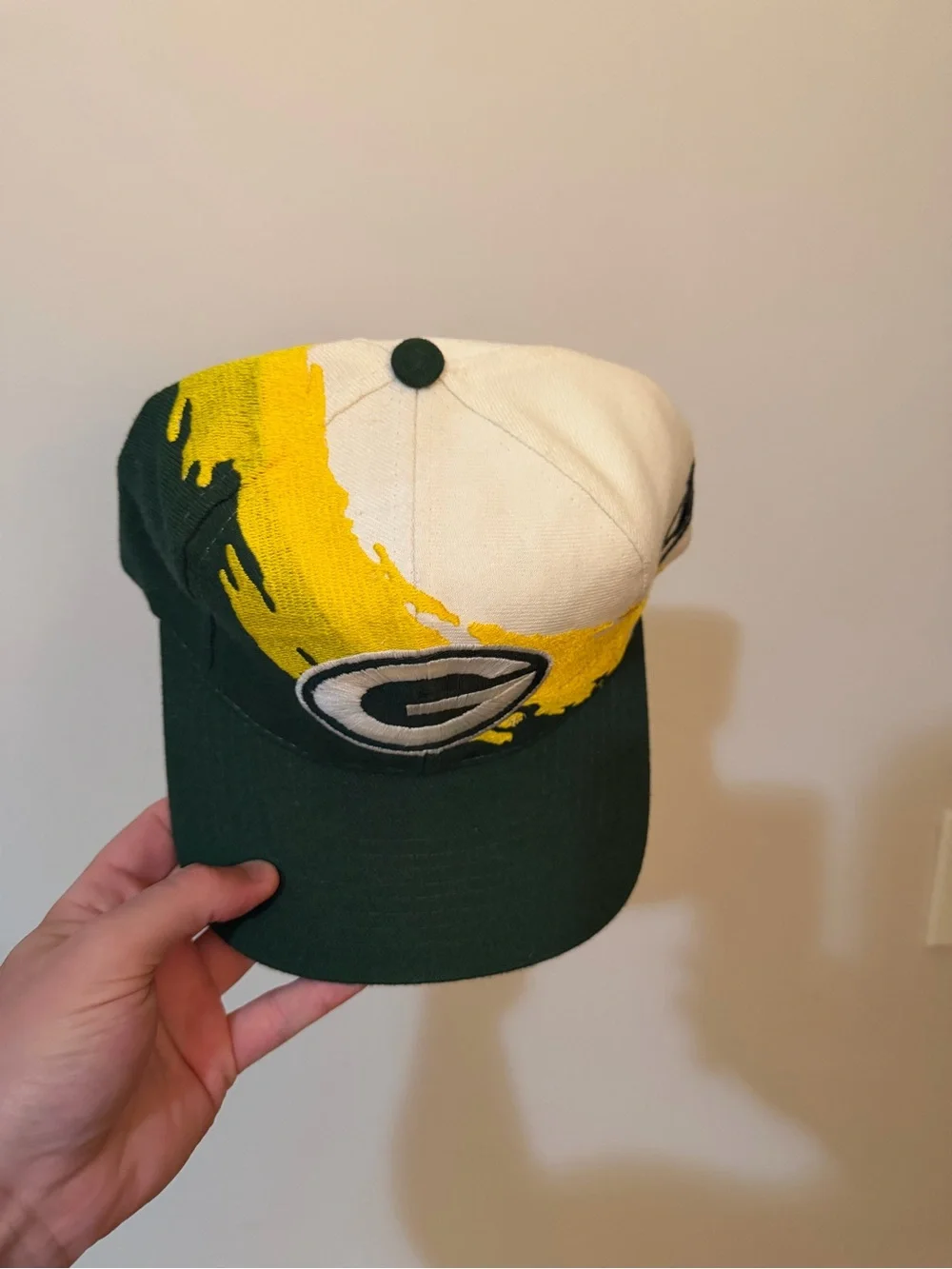 Logo Athletic Green Yellow White Green Bay G Hat